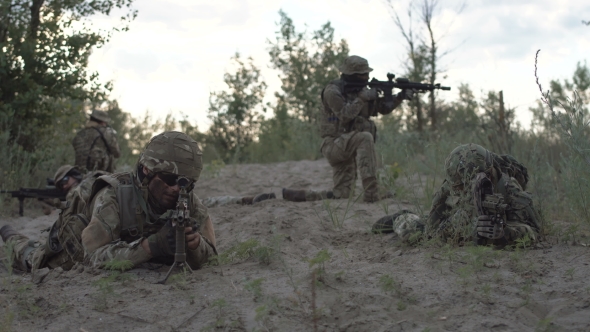 Soldiers Prepared To Fight