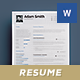 Resume / Cv Template - Word And Indesign - GraphicRiver Item for Sale