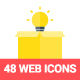 48 Flat Web and Seo Icons - GraphicRiver Item for Sale