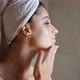Close Up Beautiful Half Naked Woman Applying Face Cream - VideoHive Item for Sale