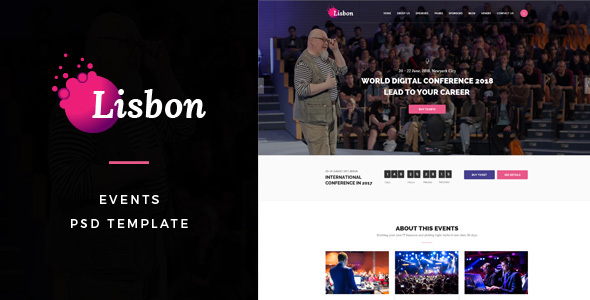 Lisbon : Events PSD Template