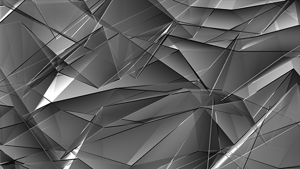 Shiny Glass Polygonal Triangles 