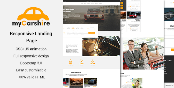 myCarshire - Car, Driving & Automobile One Page Template