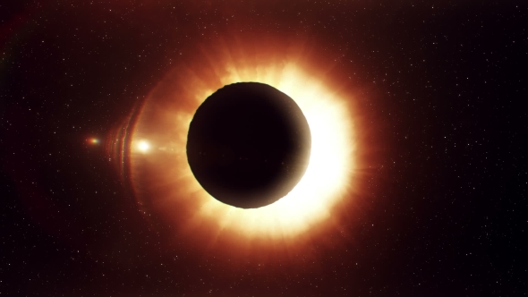 Solar Eclipse Caused By a Lunar Event with Ring of Fire alt