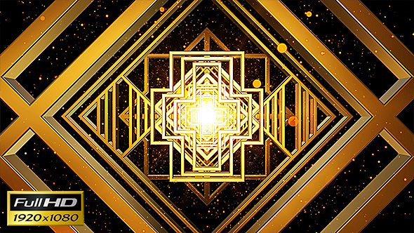 Art Deco Gold Loop Background alt