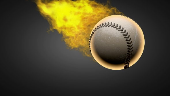 Burning Baseball Ball