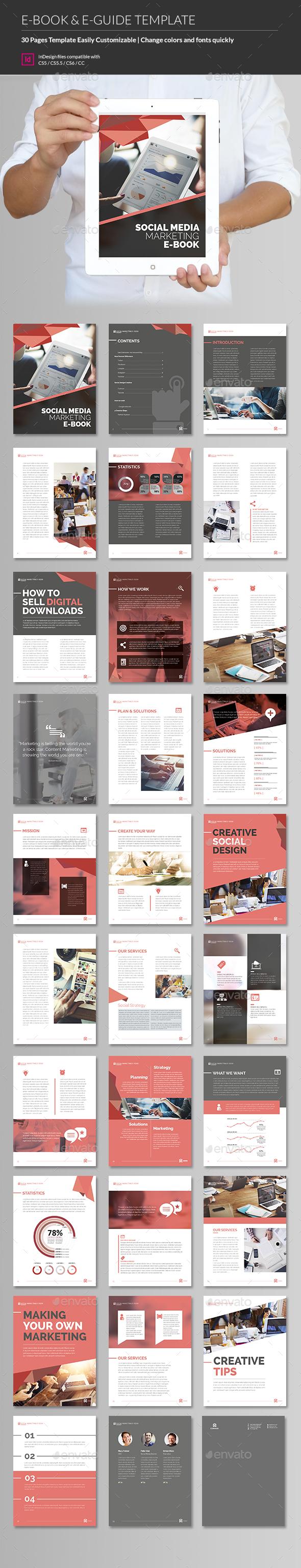 Ebook Template Indesign Graphics Designs Templates