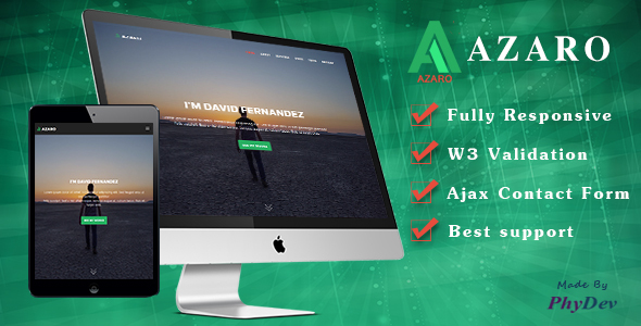 AZARO - Minimal Portfolio Responsive HTML5 Template