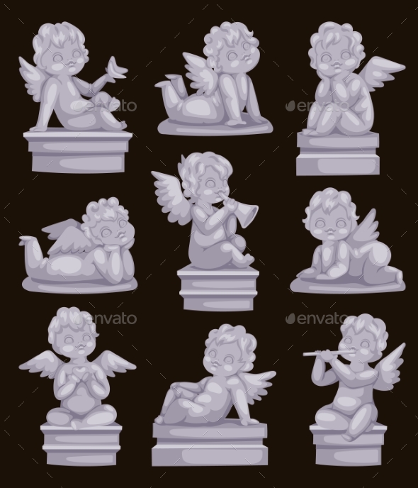 Statue of Angel Isolated Marble