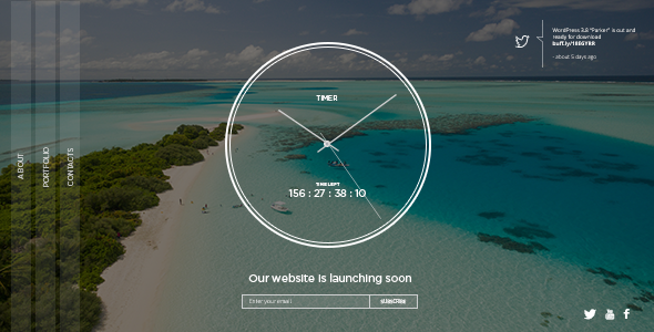 TIMER: Responsive Countdown Clock Landing Page