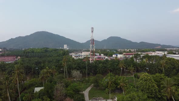 Telecommunication tower at rural area