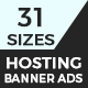 Flat Web Hosting Banners/Ad Templates - GraphicRiver Item for Sale