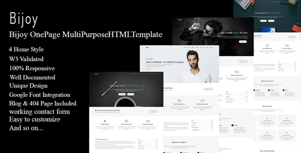 Bijoy - OnePage MultiPurpose HTML Template