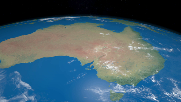 Australia Continent in Planet Earth