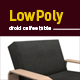 3D lowpoly luxury chair model - 3DOcean Item for Sale