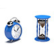 Alarm Clock & Hourglass - 3DOcean Item for Sale