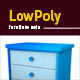 Lowpoly 3D furniture set - 3DOcean Item for Sale