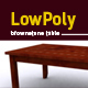 Lowpoly 3D brownstone table model - 3DOcean Item for Sale