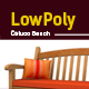 3D lowpoly Caluco bench model - 3DOcean Item for Sale