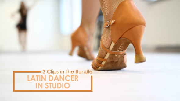 Latino Dancer Is Dancing In The Studio