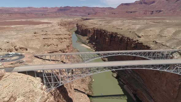 Aerial shot of Navajo Bridge