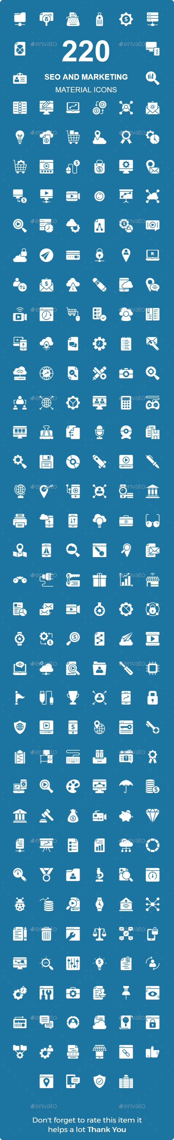 SEO & Marketing Material icons