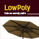 3D lowpoly sandy patio model - 3DOcean Item for Sale