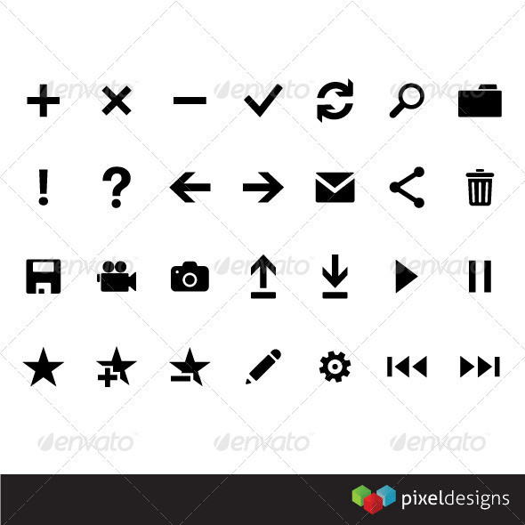 Metro Framework icons