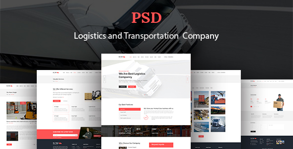 GoFast - Transport & Logistics PSD Template