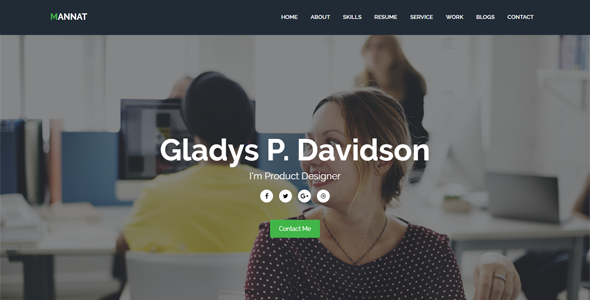 Mannat - Responsive One Page Personal Template