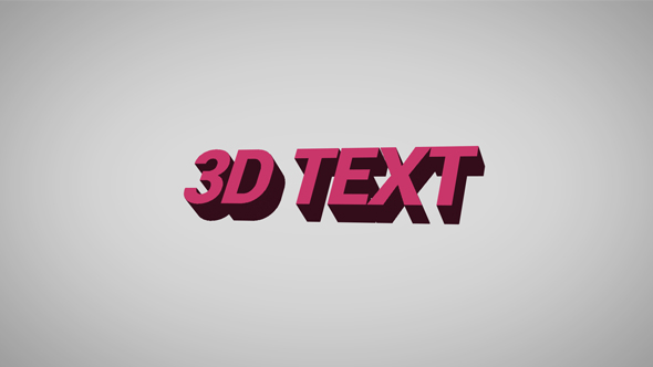 3D Text Media Opener
