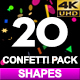 20 Confetti Different Shapes 4K - VideoHive Item for Sale