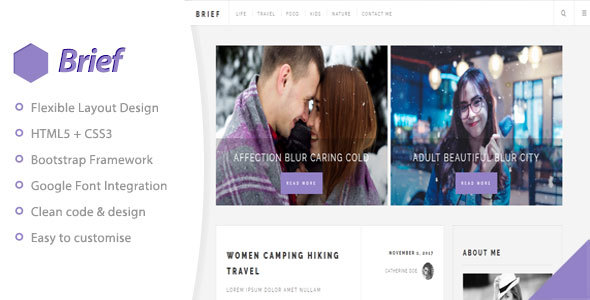 Brief & Blog - Personal Blog Template