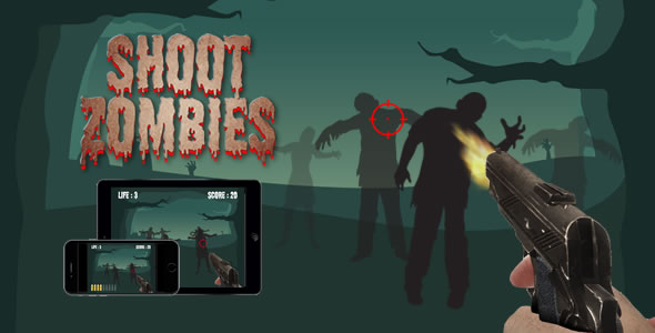 Strzelaj do zombie - gra HTML5