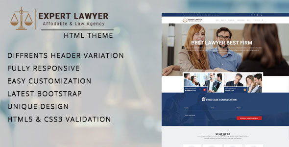 Lawyer - Company HTML Template