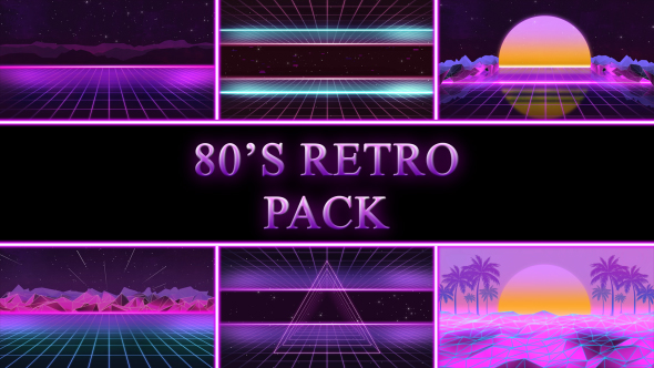 80s Retro Background Pack