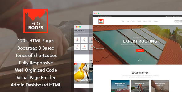 Eco Roofs - Housetop Renovation & Repair HTML Template