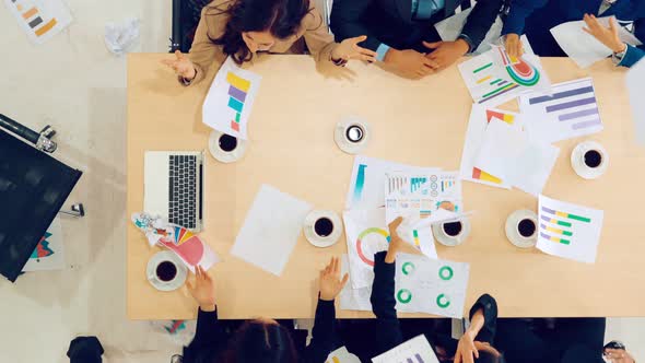 Angry Business People with Big Problem at Meeting