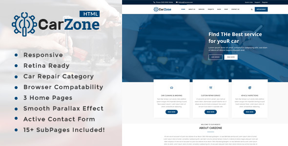 Car Zone || Auto Mechanic & Car Repair Template