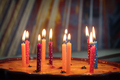 Birthday cake with burning candles - PhotoDune Item for Sale