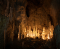 Ice stalagmites in a cave illuminated by candles - PhotoDune Item for Sale
