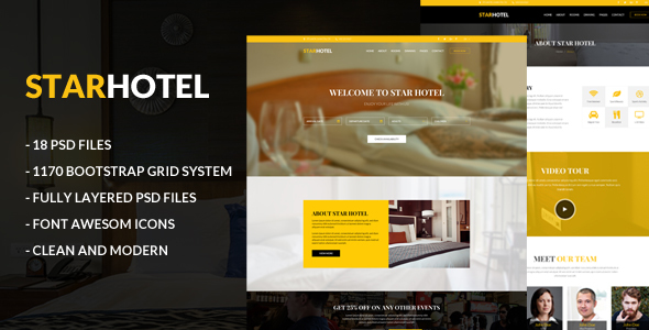 Star Hotel PSD Template