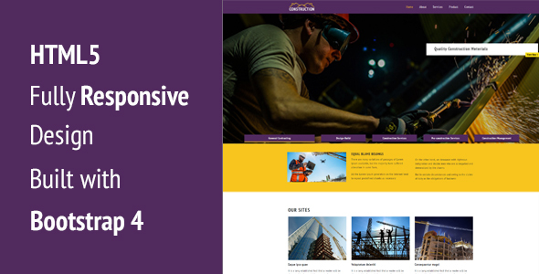 Construction - Industrial Responsive HTML5 Template