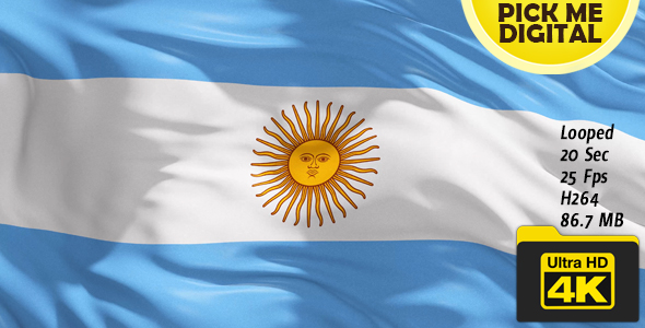 Argentina Flag 4K