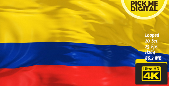 Colombia Flag 4K
