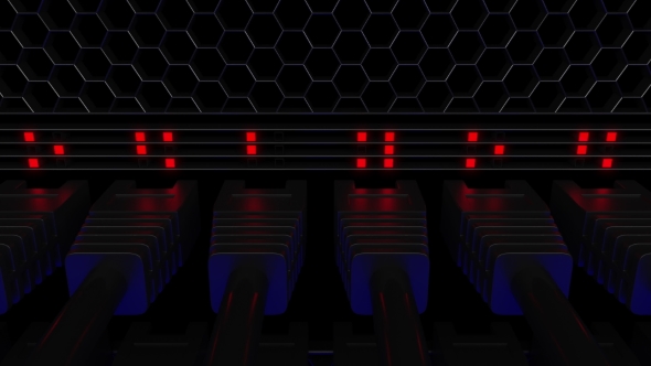 Server Connectors and Flashing LEDs alt