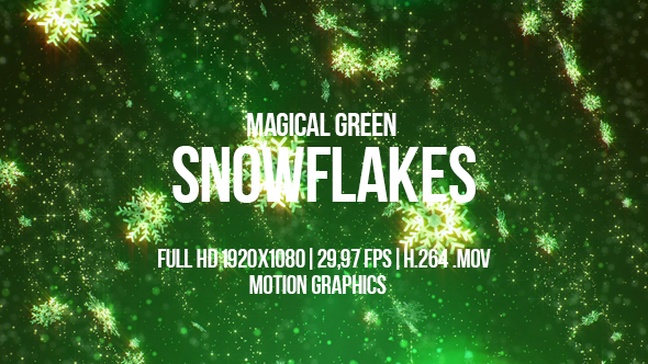 Magical Green Snowflakes