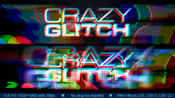 Crazy Glitch Logo Reveal