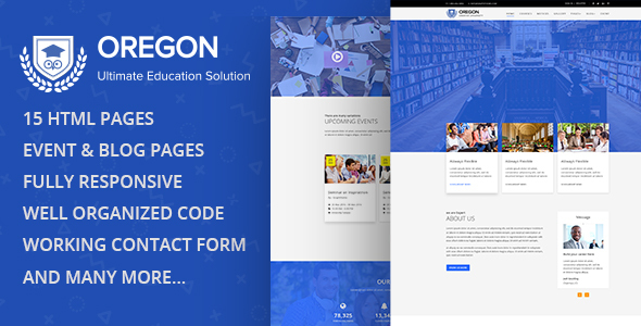 Oregon - Education  MultiPage HTML Template