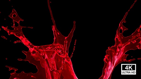 Red Color Water Drops Splash V4 alt